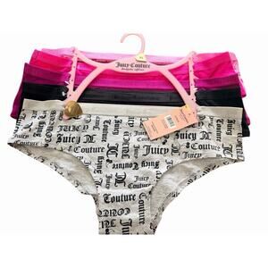 Juicy Couture 5-pack Hipsters Panties Cotton Underwear Size XL